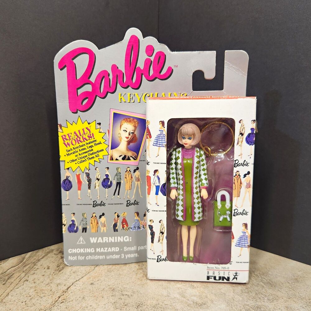 Vintage Mattel Keychain Barbie Poodle Parade Basic Fun 705-0 1995 NIB